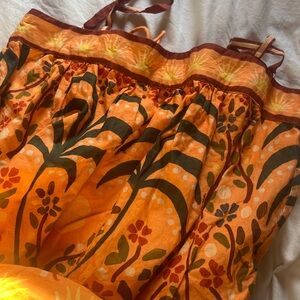 FARM Rio Orange Floral Mini Dress